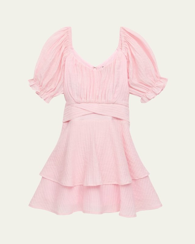Girl's Delilah Self Tie Tween Dress, Size S-X